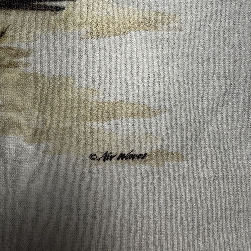 Vintage Myrtle Beach SC T Shirt White Watercolor Lighthouse Sailboat Beach Scene - Picture 3 of 8